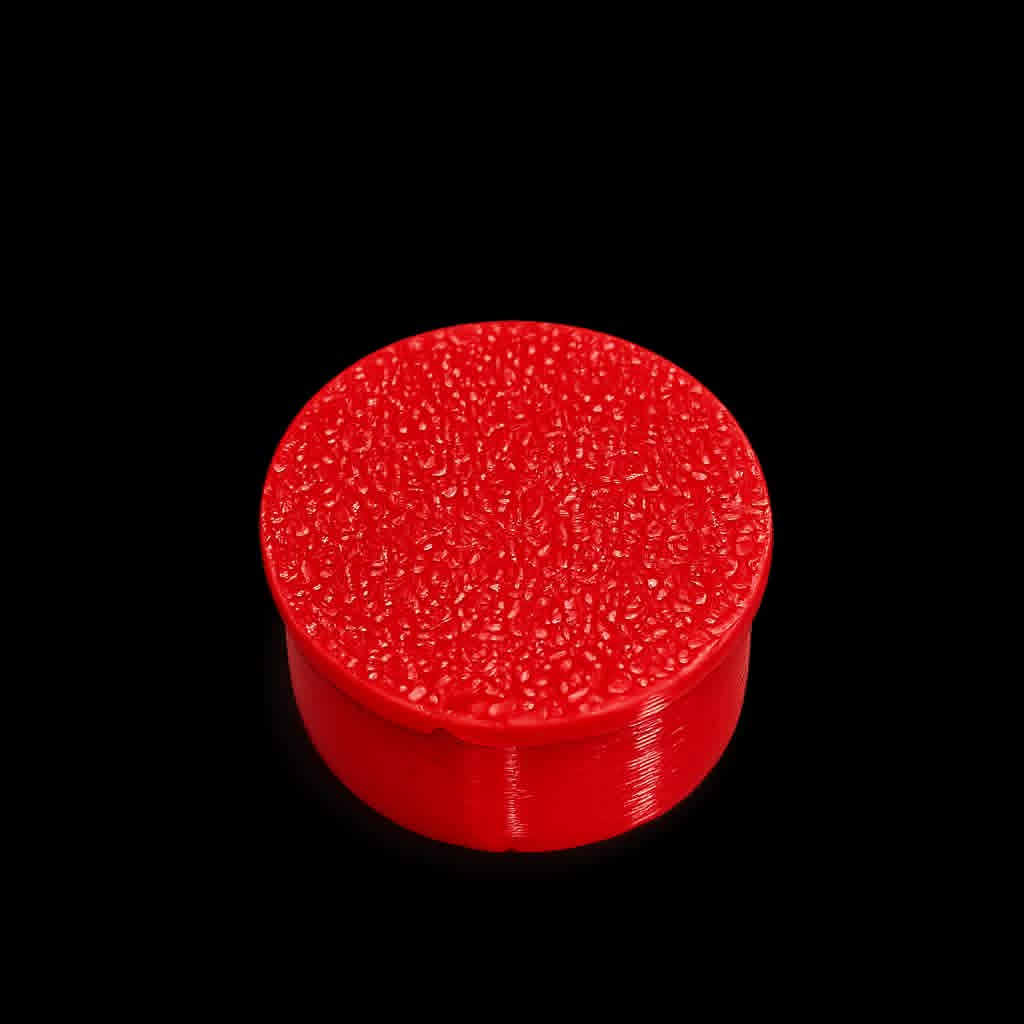 3ml Round Vial Caps – PLA - 3D printed vial caps shown in available colours (additional view)