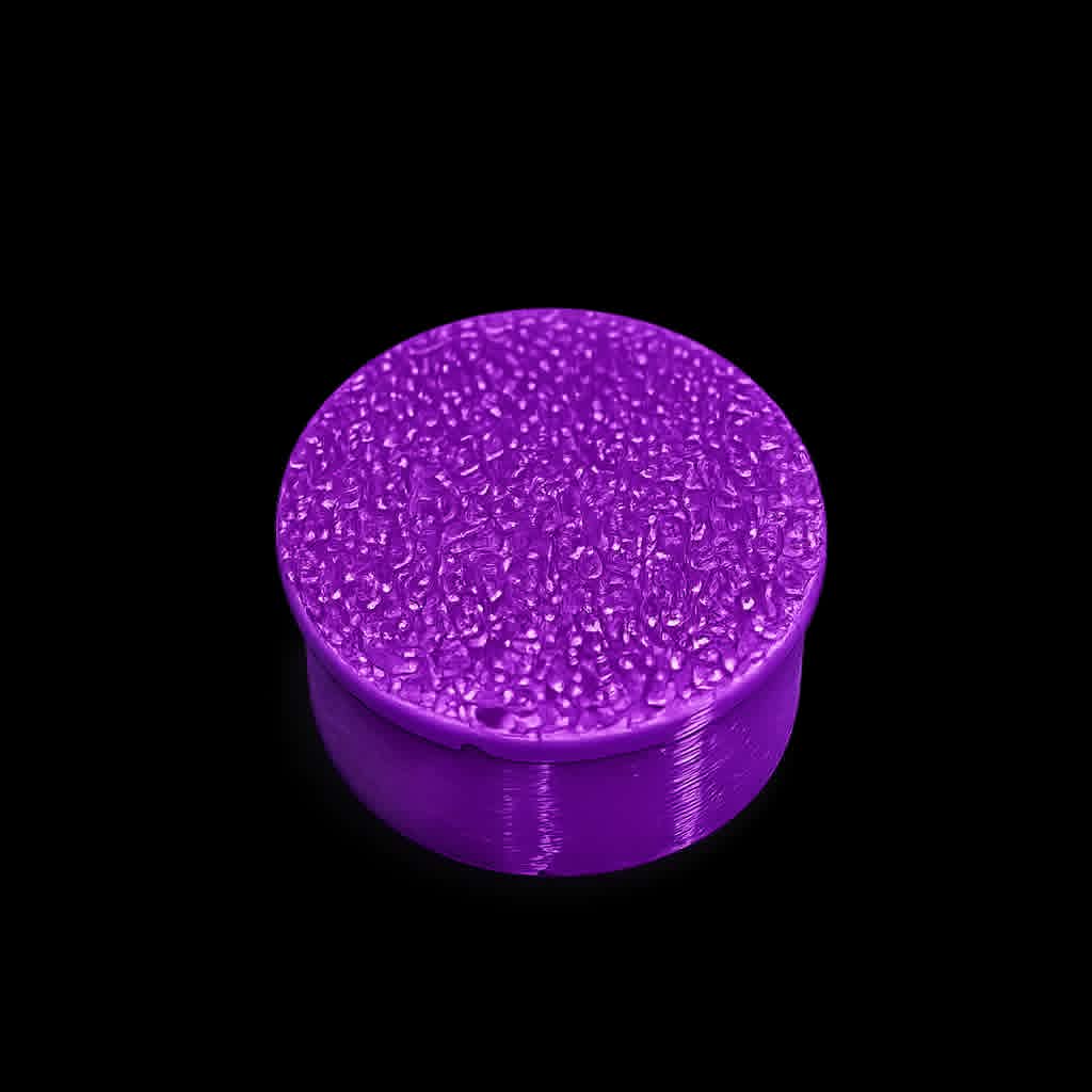 3ml Round Vial Caps – PLA - 3D printed vial caps shown in available colours (additional view)