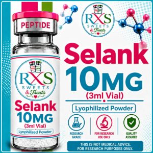 RXS-Selank 10mg 10mg/3mL research peptide vial, lyophilised powder for laboratory research use