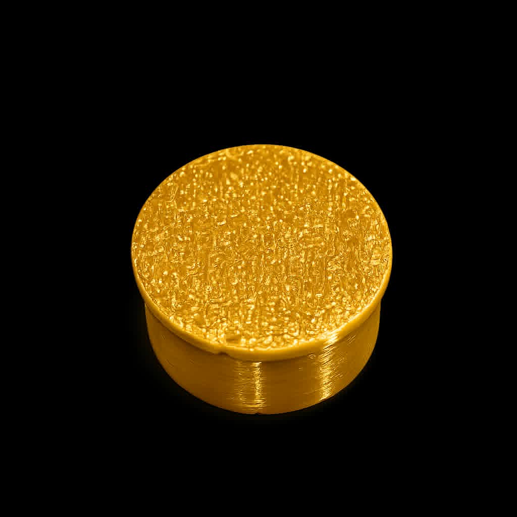 3ml Round Vial Caps – PLA - 3D printed vial caps shown in available colours (additional view)